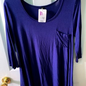 Medium navy blue dress/shirt with chest pocket